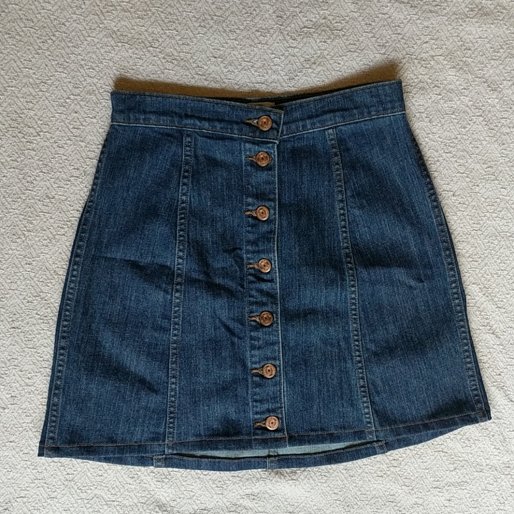 J.Crew Denim Button Skirt